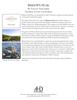 Bishop's Peak Producer Profile