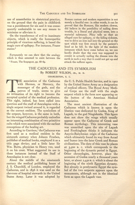 THE CADUCEUS and ITS SYMBOLISM by ROBERT WILSON, Jr., M