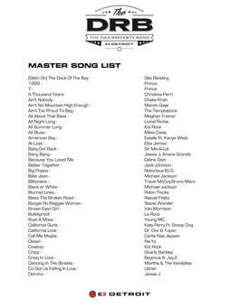 DRB Master Song List.Pages