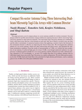 Compact Six-Sector Antenna Using Three