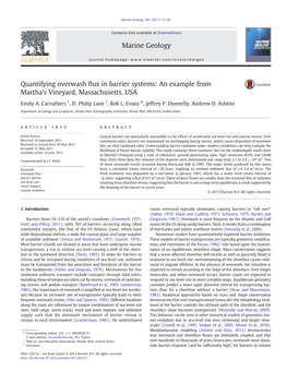 Quantifying Overwash Flux in Barrier Systems