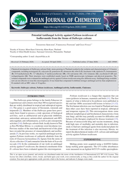 Potential Antifungal Activity Against Pythium Insidiosum of Isoflavonoids from the Stems of Dalbergia Cultrata