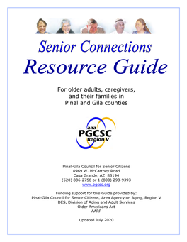 For Older Adults, Caregivers, and Their Families in Pinal and Gila Counties