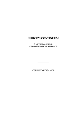 Peirce's Continuum ––––––––