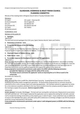 Ellingham, Harbridge & Ibsley Parish Council Planning