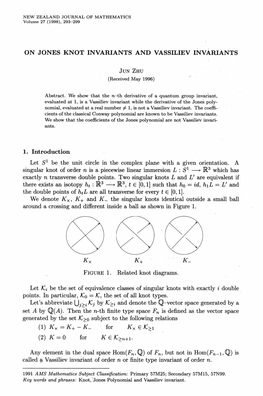 On Jones Knot Invariants and Vassiliev Invariants 1