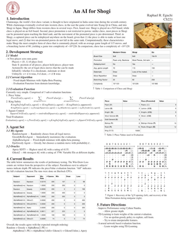 An AI for Shogi Raphael R