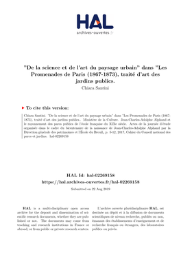 ' Dans ''Les Promenades De Paris (1867-1873), Traité