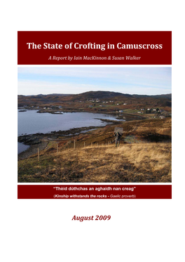 The State of Crofting in Camuscross