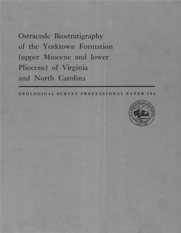 (Upper Miocene and Lower Pliocene) of Virginia and North Carolina