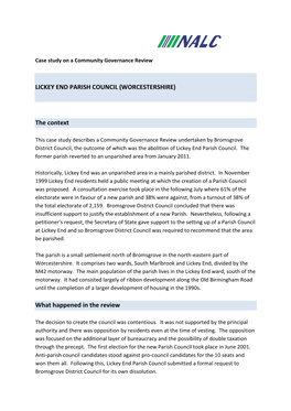 Lickey End Parish Council (Worcestershire)