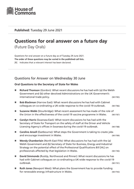 View Future Day Orals PDF File 0.11 MB