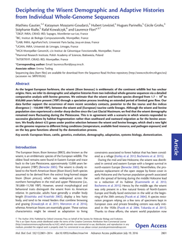 Deciphering the Wisent Demographic and Adaptive Histories From