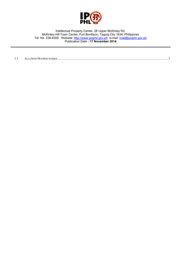 Intellectual Property Center, 28 Upper Mckinley Rd. Mckinley Hill Town Center, Fort Bonifacio, Taguig City 1634, Philippines Tel