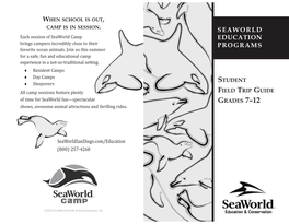 7-12 Seaworld Field Trip Guide