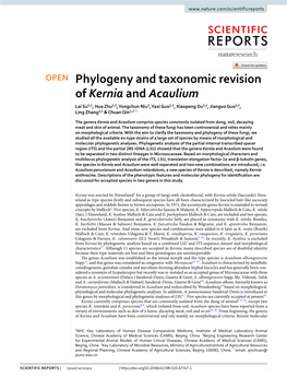 Phylogeny and Taxonomic Revision of Kernia and Acaulium