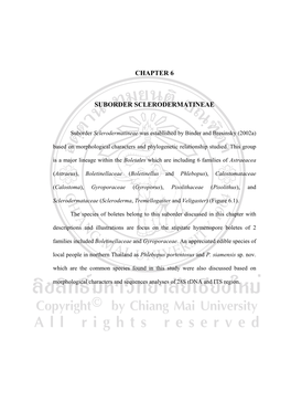 Chapter 6 Suborder Sclerodermatineae