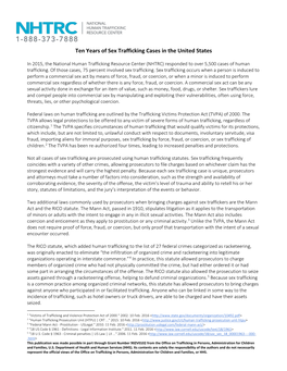 Ten Years of Sex Trafficking Cases in the United States