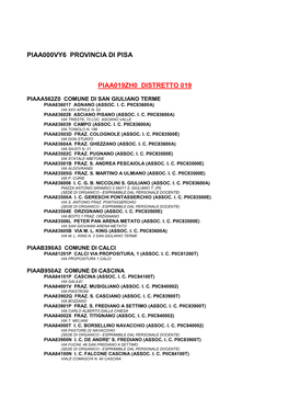 Piaa000vy6 Provincia Di Pisa Piaa019zh0 Distretto