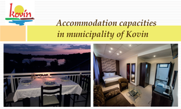 In Municipality of Kovin Accommodation Capacities