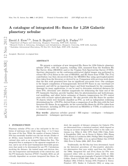 A Catalogue of Integrated H-Alpha Fluxes for 1258 Galactic Planetary Nebulae