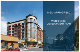View the MGM Springfield Workforce Development Plan