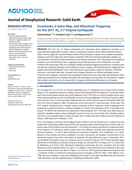 Foreshocks, B Value Map, and Aftershock Triggering for the 2011