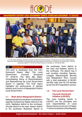 Nakapiripirit District Local Government Councils' Scorecard FY 2018/19