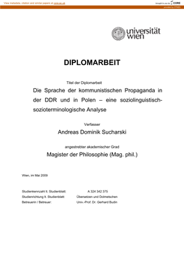 Diplomarbeit