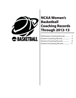 Coaching Records Through 2012-13