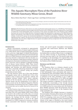 The Aquatic Macrophyte Flora of the Pandeiros River Wildlife Sanctuary