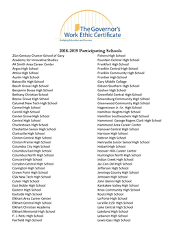 2018-2019 Participating Schools