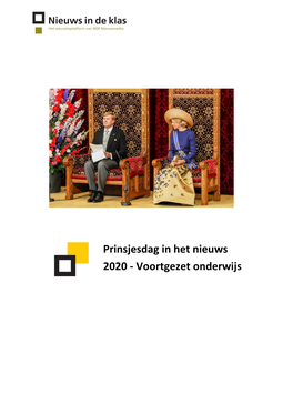 Prinsjesdag in Het Nieuws 2020 - Voortgezet Onderwijs