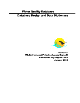 Water Quality Database Design and Data Dictionary