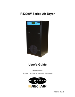 P4200W Series Air Dryer User's Guide