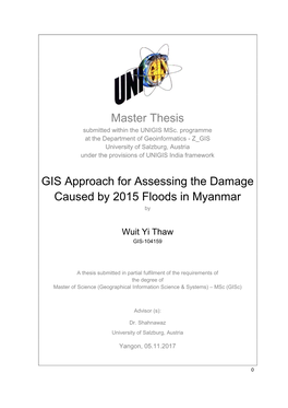 Master Thesis GIS Approach for Assessing the Damage Caused By