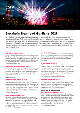 Stockholm News and Highlights 2021