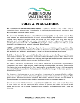 Rules & Regulations