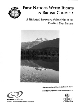 First Nations Water Rights in British Columbia