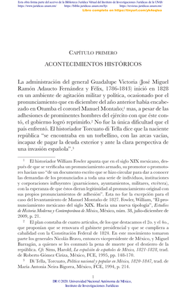 ACONTECIMIENTOS HISTÓRICOS La Administración Del