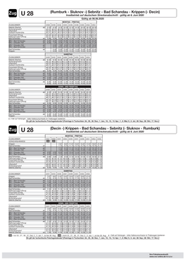 Fahrplan U28 Ab 06.06.2020