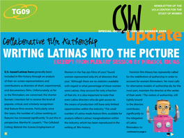 SPECIAL ISSUE on THINKING GENDER 2009 6 Csupdatew Toc Making the Cut Female Editors and Representation in the Film