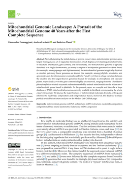 A Portrait of the Mitochondrial Genome 40 Years After the First Complete Sequence