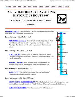 US Route 9W, Revolutionary War, History-Based Travel, Road Trip Driv