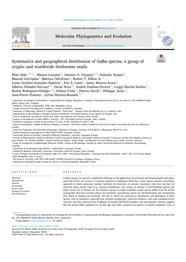 Systematics and Geographical Distribution of Galba Species, a Group of Cryptic and Worldwide Freshwater Snails