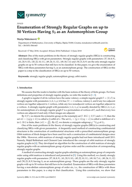 Enumeration of Strongly Regular Graphs on up to 50 Vertices Having S3 As an Automorphism Group