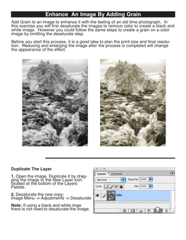 Enhance an Image by Adding Grain Add Grain to an Image to Enhance It with the Feeling of an Old Time Photograph