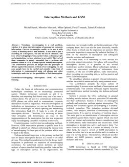 Interception Methods and GSM