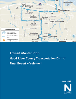 Transit Master Plan | Final Report Hood River County Transportation District