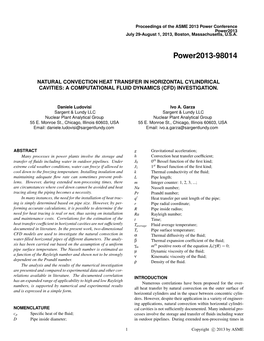 Natural Convection Heat Transfer in Horizontal Cylindrical Cavities: a Computational Fluid Dynamics (Cfd) Investigation